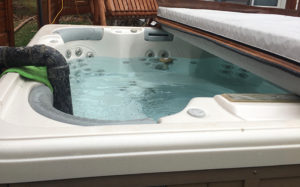 filling hot tub